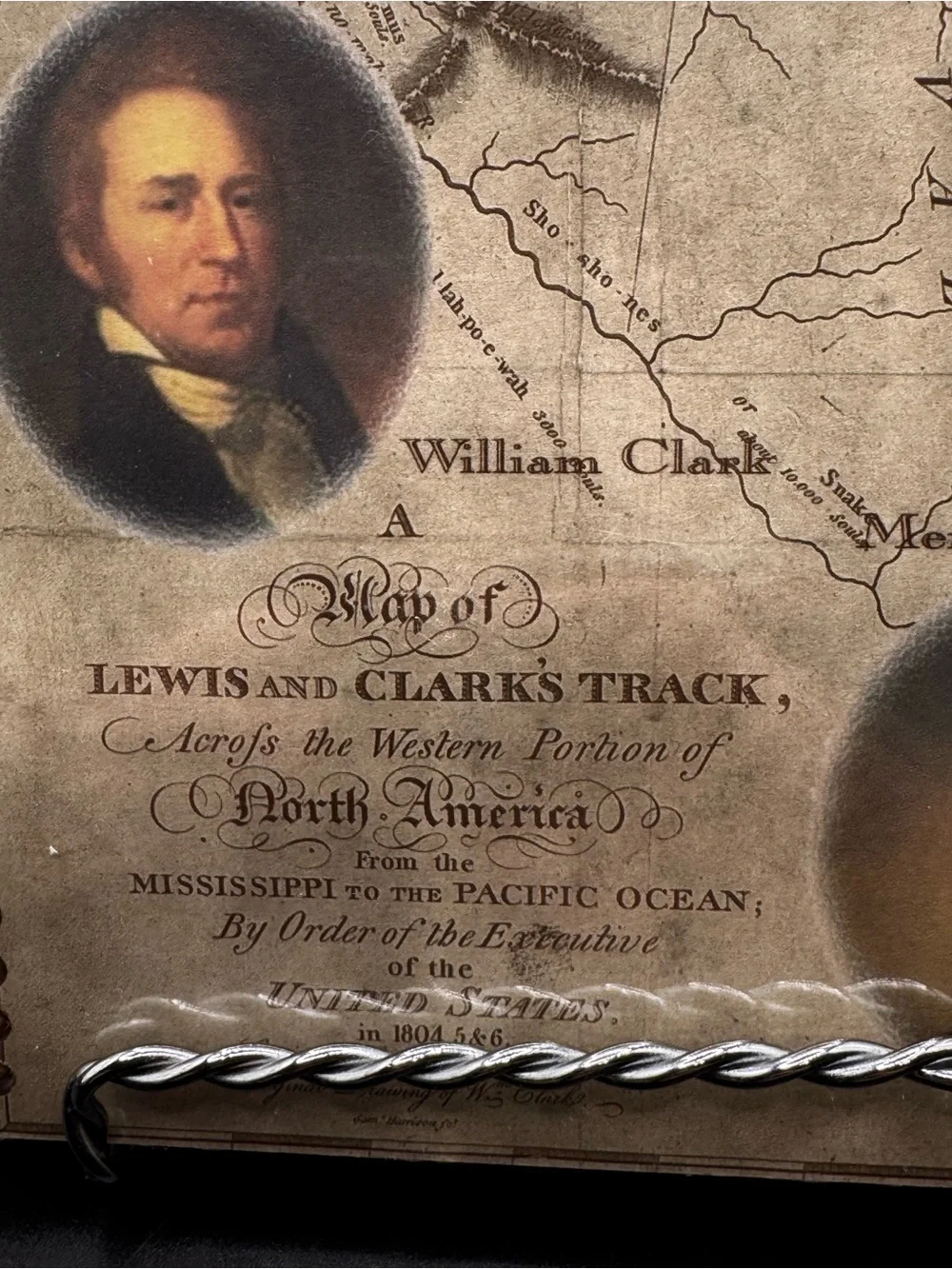 Lewis & Clark Themed Spiral Journal - Cream Map Cover